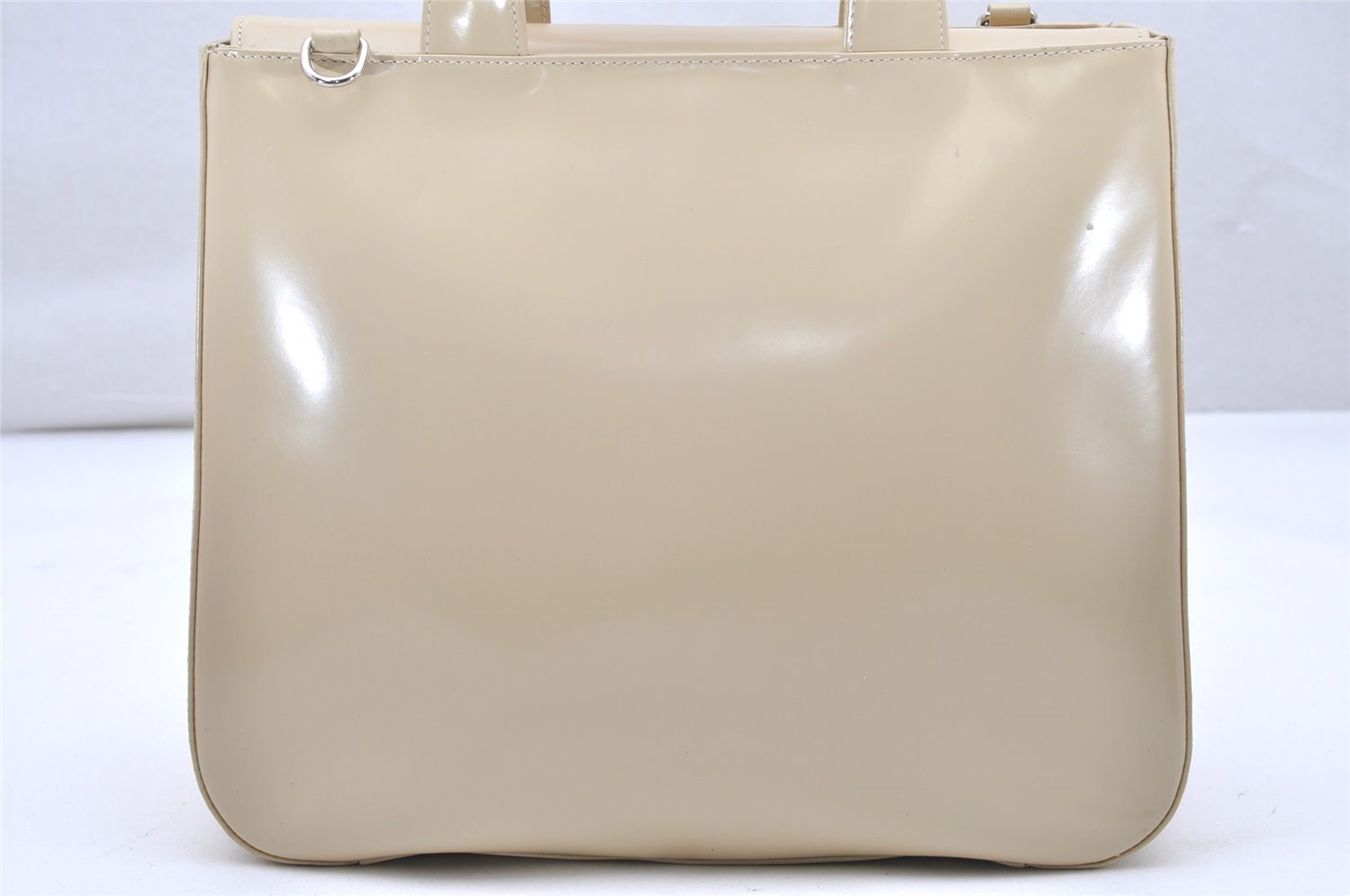 Authentic GUCCI Vintage 2Way Shoulder Tote Bag Enamel Beige Junk 2760K