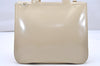 Authentic GUCCI Vintage 2Way Shoulder Tote Bag Enamel Beige Junk 2760K