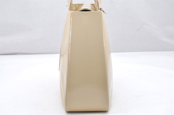 Authentic GUCCI Vintage 2Way Shoulder Tote Bag Enamel Beige Junk 2760K