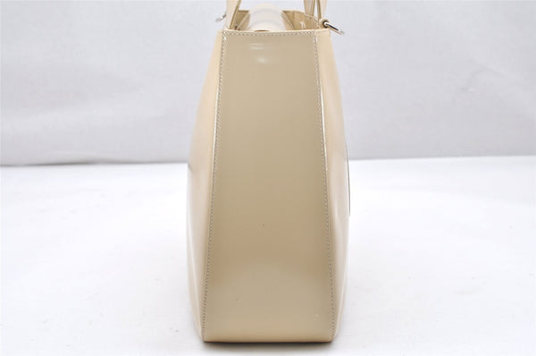 Authentic GUCCI Vintage 2Way Shoulder Tote Bag Enamel Beige Junk 2760K