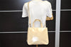 Authentic GUCCI Vintage 2Way Shoulder Tote Bag Enamel Beige Junk 2760K