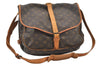 Authentic Louis Vuitton Monogram Saumur 35 Shoulder Cross Bag M42254 LV 2761J