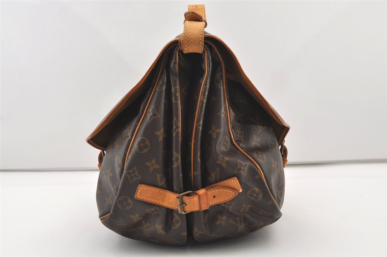 Authentic Louis Vuitton Monogram Saumur 35 Shoulder Cross Bag M42254 LV 2761J