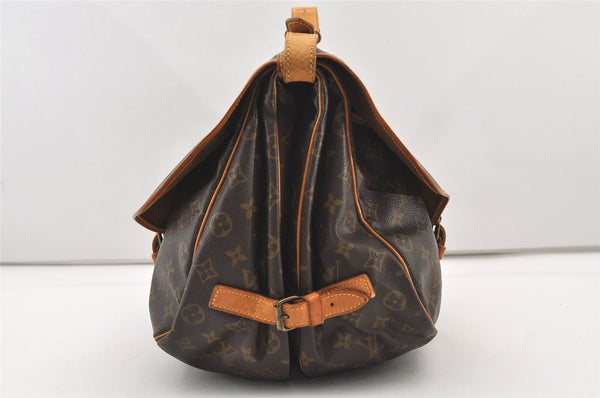 Authentic Louis Vuitton Monogram Saumur 35 Shoulder Cross Bag M42254 LV 2761J