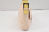 Authentic FENDI Mamma Baguette Shoulder Hand Bag Leather Beige Yellow 2761K