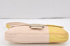 Authentic FENDI Mamma Baguette Shoulder Hand Bag Leather Beige Yellow 2761K