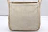 Authentic GUCCI Vintage Shoulder Tote Bag Suede Leather White Cream Junk 2764K