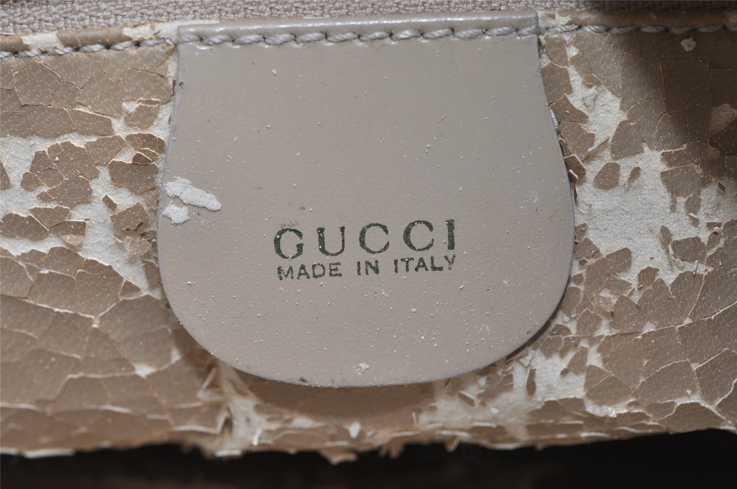 Authentic GUCCI Vintage Shoulder Tote Bag Suede Leather White Cream Junk 2764K