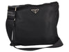 Authentic PRADA Nylon Tessuto Leather Shoulder Cross Body Bag Black 2765K