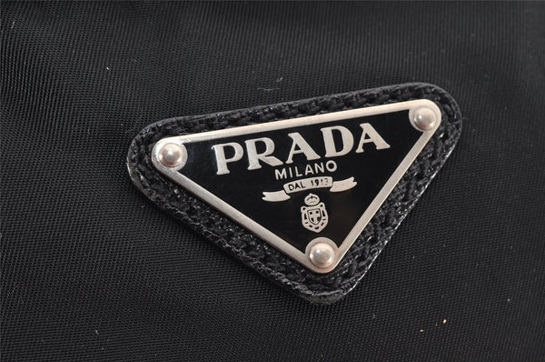 Authentic PRADA Nylon Tessuto Leather Shoulder Cross Body Bag Black 2765K