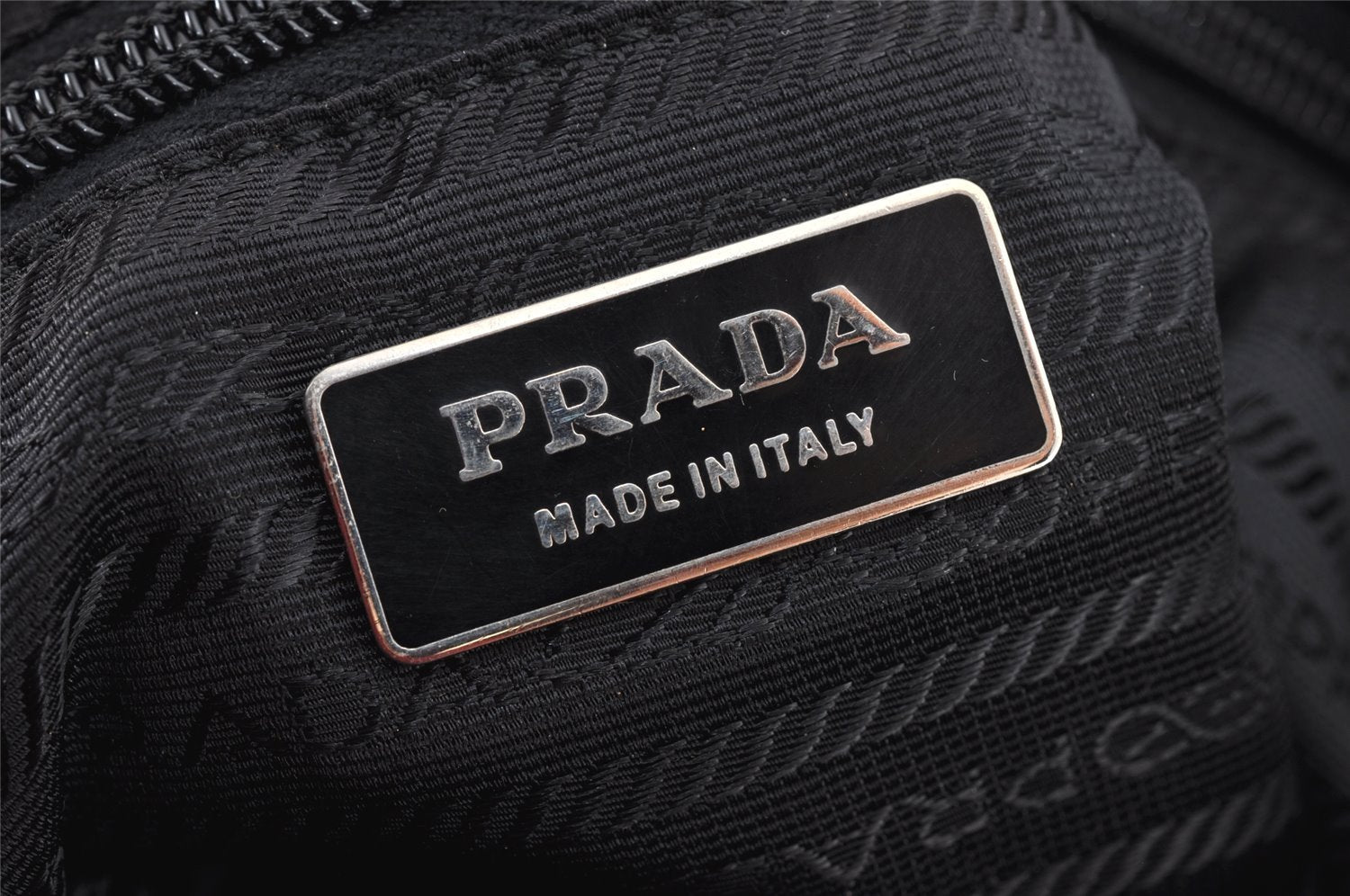 Authentic PRADA Nylon Tessuto Leather Shoulder Cross Body Bag Black 2765K