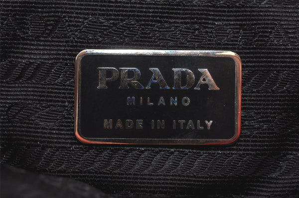 Authentic PRADA METAL Vintage Nylon Tessuto Hand Bag Purse B7004 Red 2766I