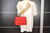 Authentic PRADA METAL Vintage Nylon Tessuto Hand Bag Purse B7004 Red 2766I