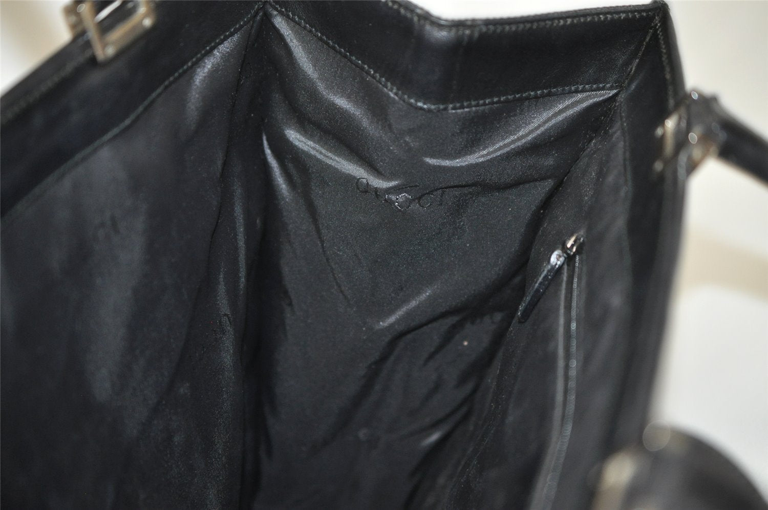 Authentic GUCCI Jackie Hand Tote Bag GG Canvas Leather 0021064 Black 2766K