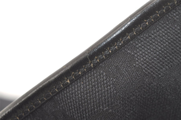 Authentic GUCCI Jackie Hand Tote Bag GG Canvas Leather 0021064 Black 2766K