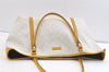 Authentic GUCCI Vintage Shoulder Tote Bag GG PVC Leather 197953 White 2767K