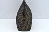 Authentic FENDI Zucca Vintage Shoulder Hand Bag Purse Nylon Leather Brown 2771J