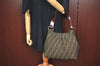 Authentic FENDI Zucca Vintage Shoulder Hand Bag Purse Nylon Leather Brown 2771J