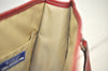 Authentic BURBERRY BLUE LABEL Check Shoulder Tote Bag Tweed Leather Beige 2771K