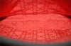 Authentic Christian Dior Lady Dior Cannage Nylon Enamel Hand Bag Black 2772I