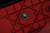Authentic Christian Dior Lady Dior Cannage Nylon Enamel Hand Bag Black 2772I