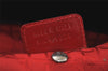 Authentic Christian Dior Lady Dior Cannage Nylon Enamel Hand Bag Black 2772I