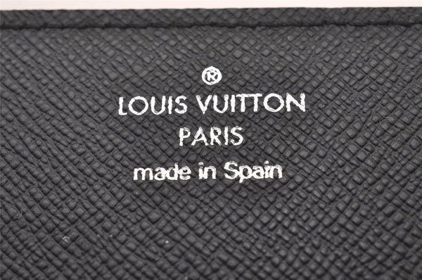 Auth Louis Vuitton Taiga Enveloppe Cartes de Visite Card Case M30922 Black 2773I