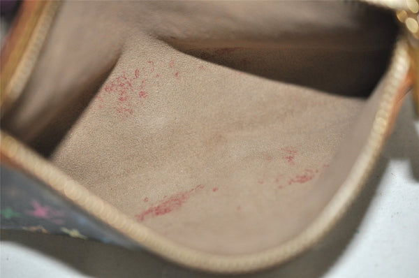 Auth Louis Vuitton Monogram Multicolor Pochette GM Pouch Black M60030 LV 2774I