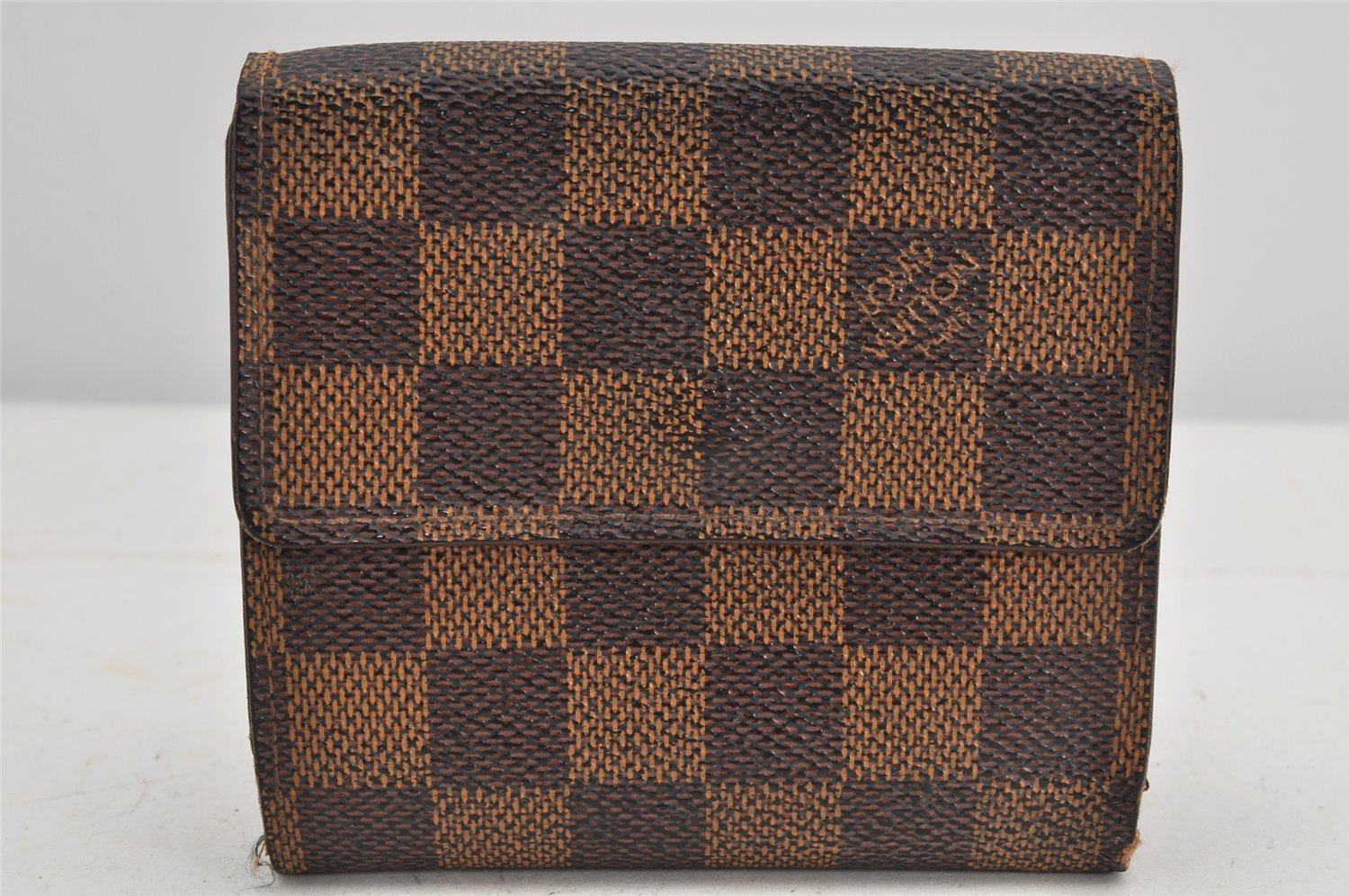 Authentic Louis Vuitton Damier Portefeuille Elise Bifold Wallet N61654 LV 2774K