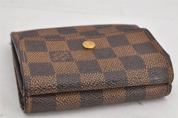 Authentic Louis Vuitton Damier Portefeuille Elise Bifold Wallet N61654 LV 2774K