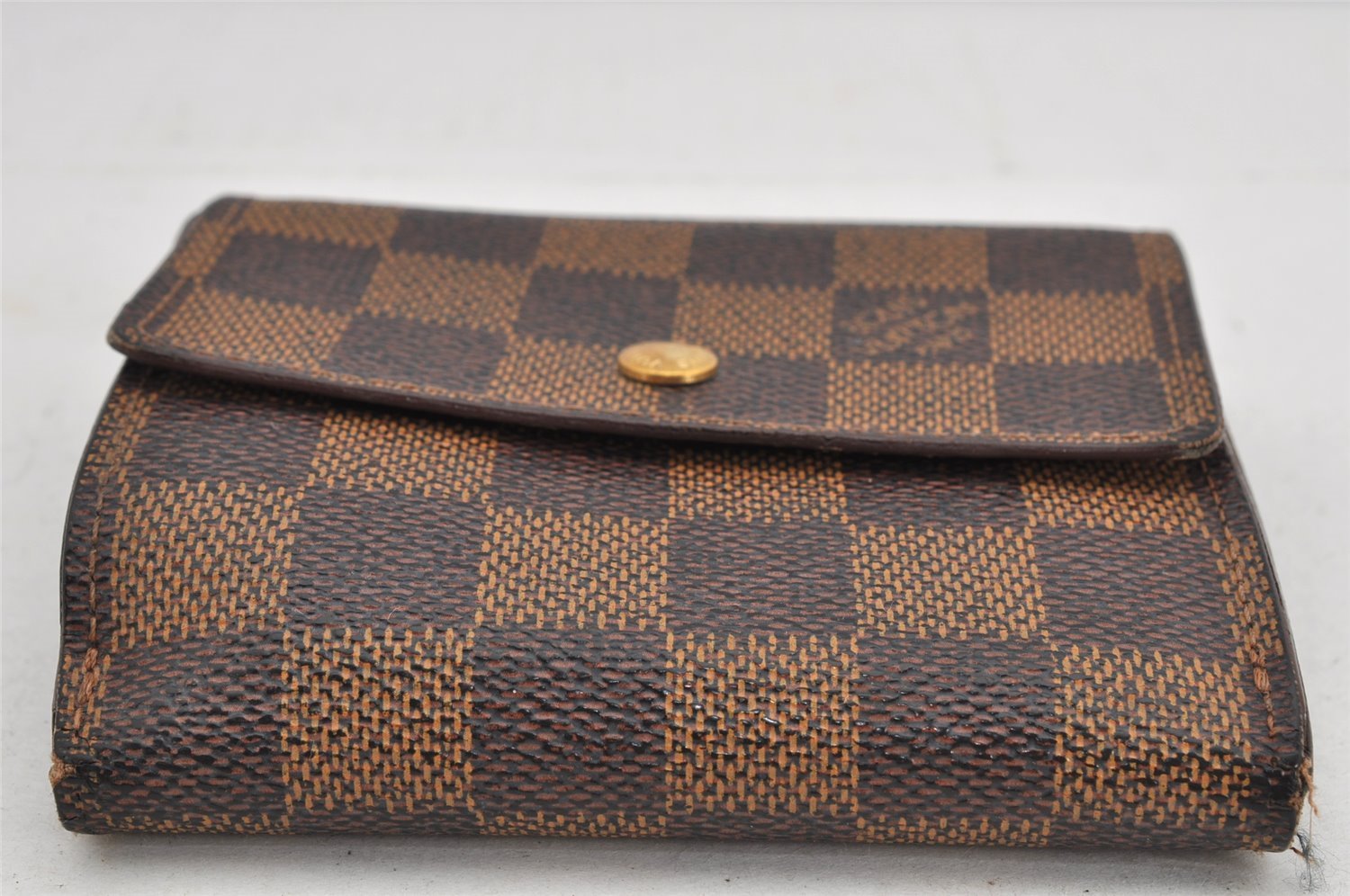 Authentic Louis Vuitton Damier Portefeuille Elise Bifold Wallet N61654 LV 2774K