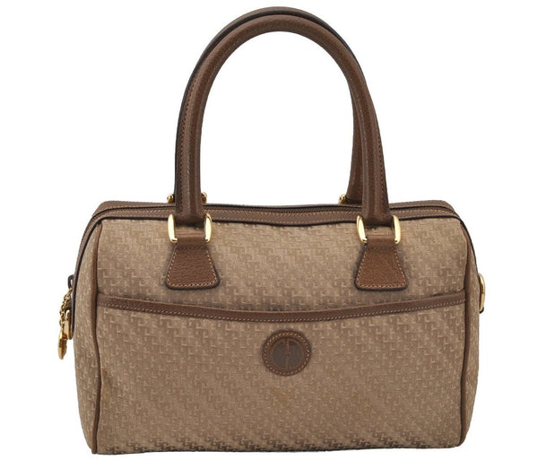 Authentic GUCCI 2Way Hand Boston Bag Purse GG Canvas Leather Beige Junk 2776J