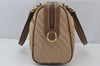 Authentic GUCCI 2Way Hand Boston Bag Purse GG Canvas Leather Beige Junk 2776J