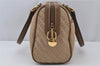 Authentic GUCCI 2Way Hand Boston Bag Purse GG Canvas Leather Beige Junk 2776J