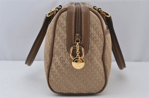 Authentic GUCCI 2Way Hand Boston Bag Purse GG Canvas Leather Beige Junk 2776J