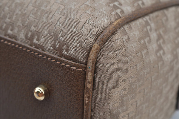 Authentic GUCCI 2Way Hand Boston Bag Purse GG Canvas Leather Beige Junk 2776J