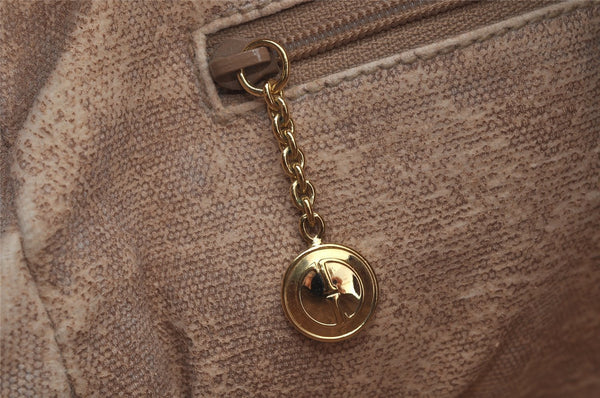 Authentic GUCCI 2Way Hand Boston Bag Purse GG Canvas Leather Beige Junk 2776J