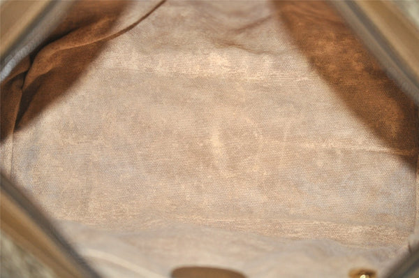 Authentic GUCCI 2Way Hand Boston Bag Purse GG Canvas Leather Beige Junk 2776J