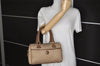 Authentic GUCCI 2Way Hand Boston Bag Purse GG Canvas Leather Beige Junk 2776J