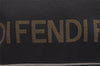 Authentic FENDI Vintage Hand Bag Purse Nylon Leather Black 2777J