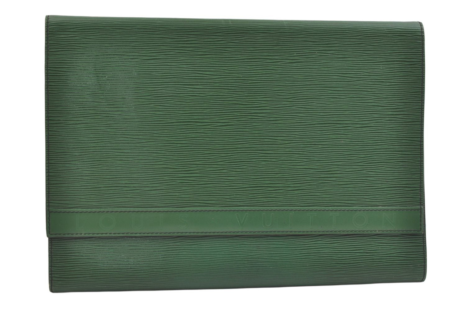 Authentic Louis Vuitton Epi Pochette Enveloppe Document Case M52584 Green 2777K