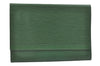 Authentic Louis Vuitton Epi Pochette Enveloppe Document Case M52584 Green 2777K
