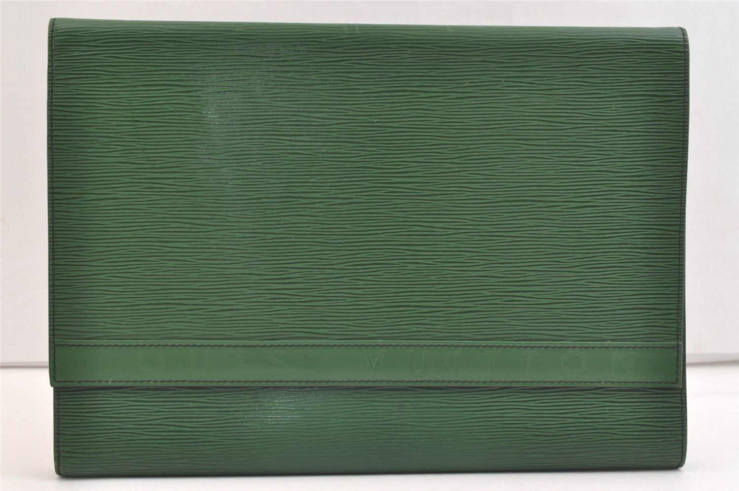Authentic Louis Vuitton Epi Pochette Enveloppe Document Case M52584 Green 2777K