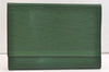 Authentic Louis Vuitton Epi Pochette Enveloppe Document Case M52584 Green 2777K