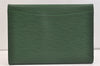 Authentic Louis Vuitton Epi Pochette Enveloppe Document Case M52584 Green 2777K