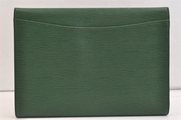 Authentic Louis Vuitton Epi Pochette Enveloppe Document Case M52584 Green 2777K