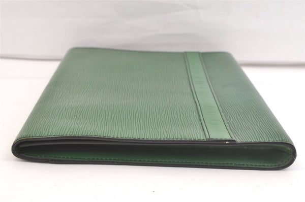 Authentic Louis Vuitton Epi Pochette Enveloppe Document Case M52584 Green 2777K
