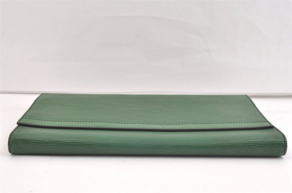Authentic Louis Vuitton Epi Pochette Enveloppe Document Case M52584 Green 2777K