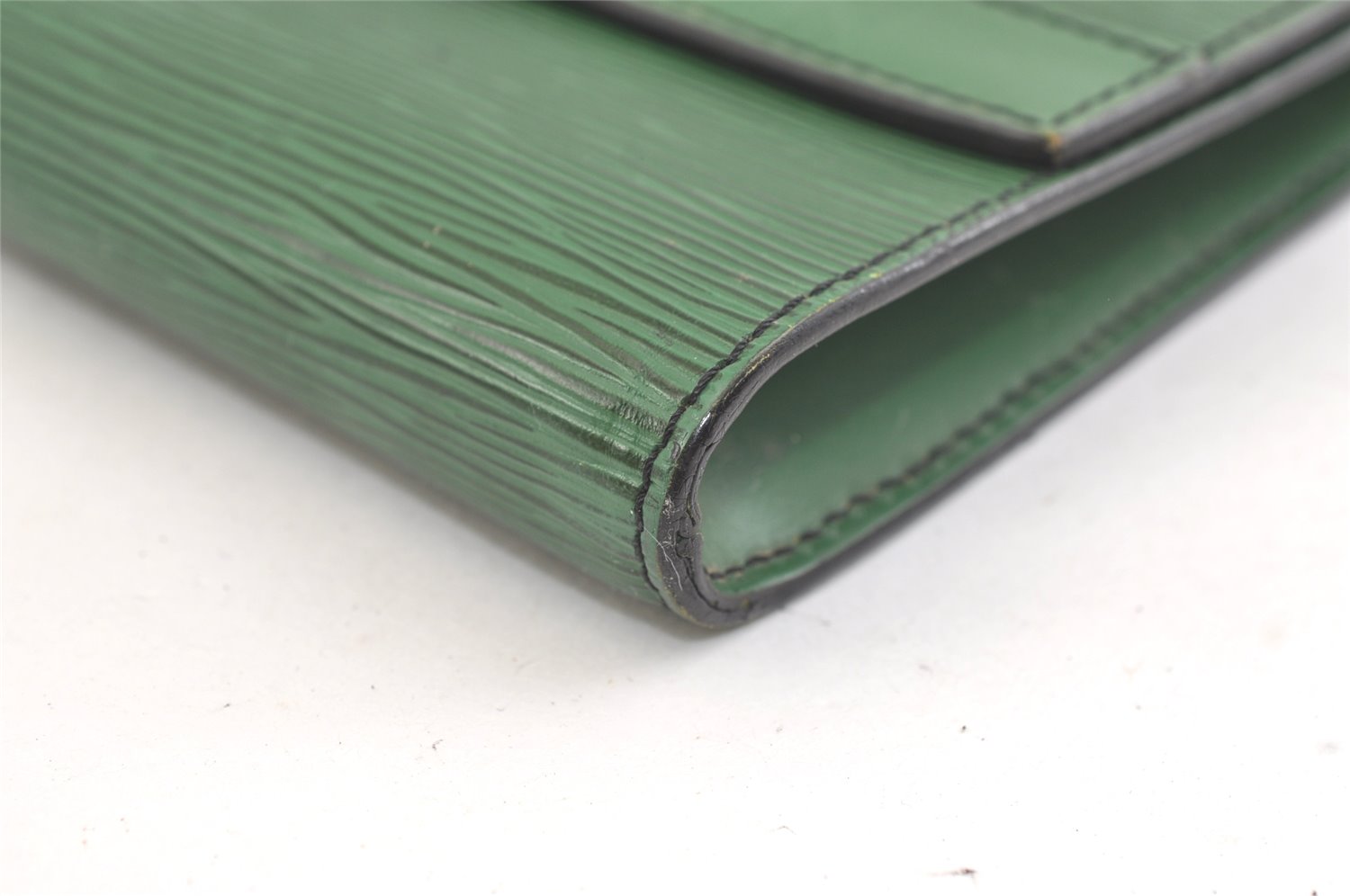 Authentic Louis Vuitton Epi Pochette Enveloppe Document Case M52584 Green 2777K