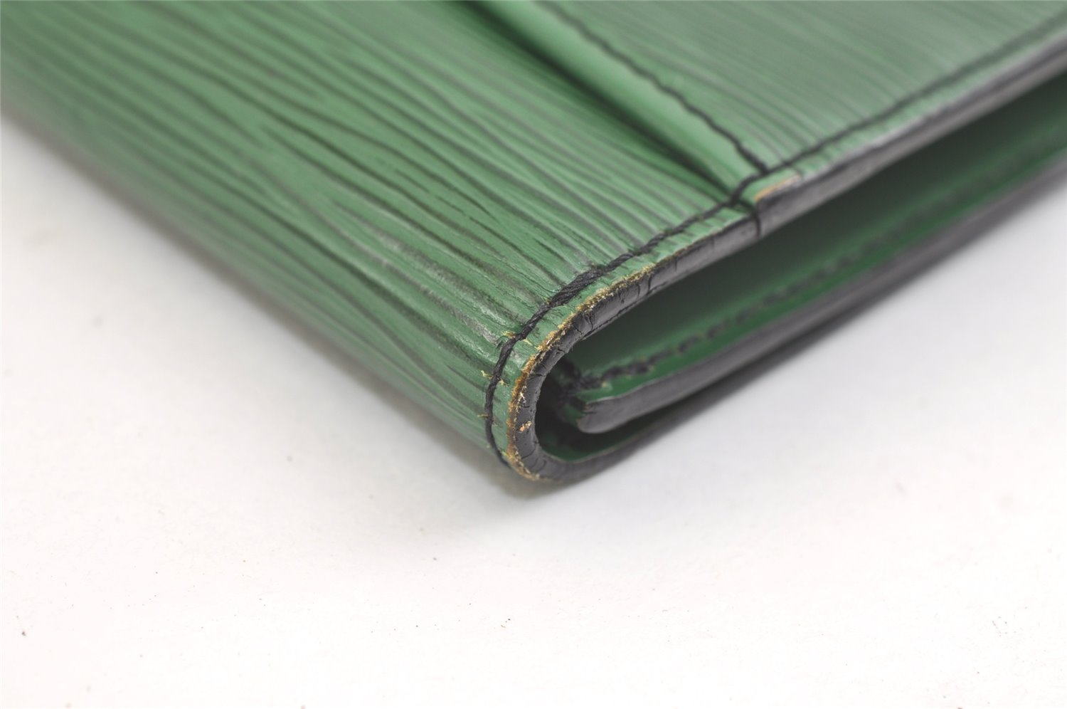 Authentic Louis Vuitton Epi Pochette Enveloppe Document Case M52584 Green 2777K